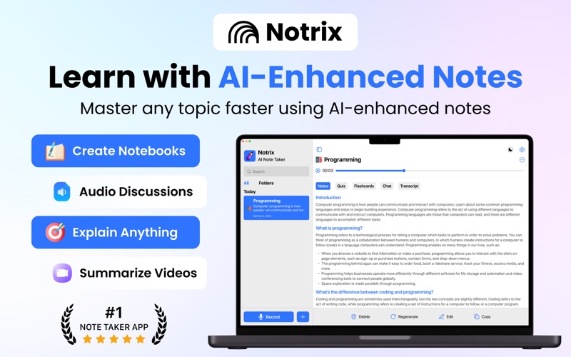 NotebookLM - AI Note Taker Screenshot
