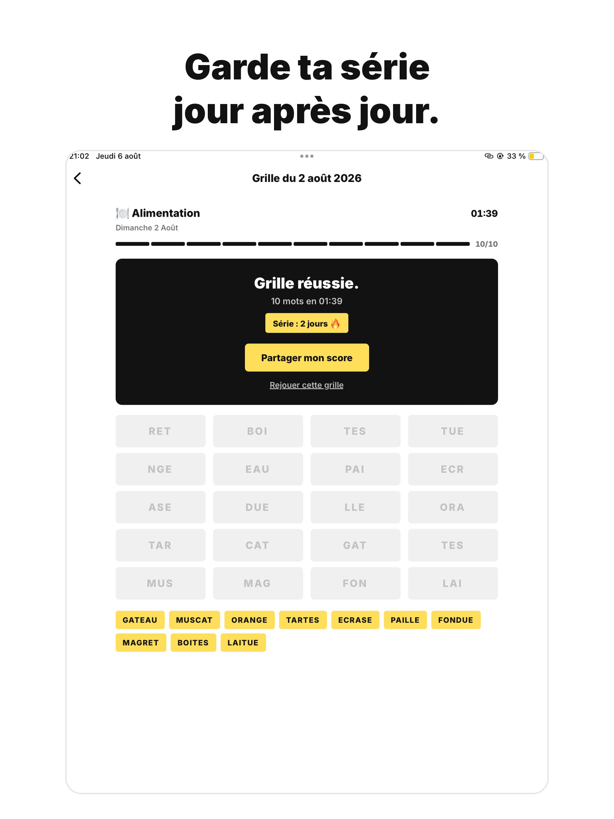 Mots Coupés : grille du jour screenshot 6