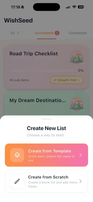 WishSeed: Wishlist & Checklist screenshot 2
