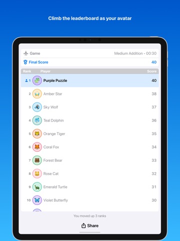 Mental Math Practice & Games iPad screenshot