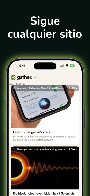 Gather: Lector RSS y Noticias screenshot 1 of 8