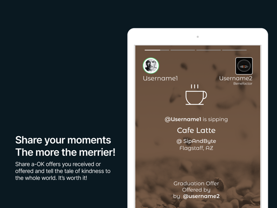 a-OK: act of Kindness iPad screenshot 7 - Social Networking app
