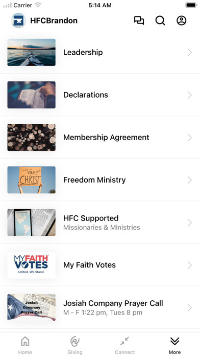 Hope Fellowship, Brandon MS Screenshot