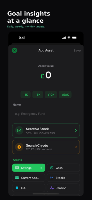 Closer - Net Worth Tracker Screenshot 5 of 10