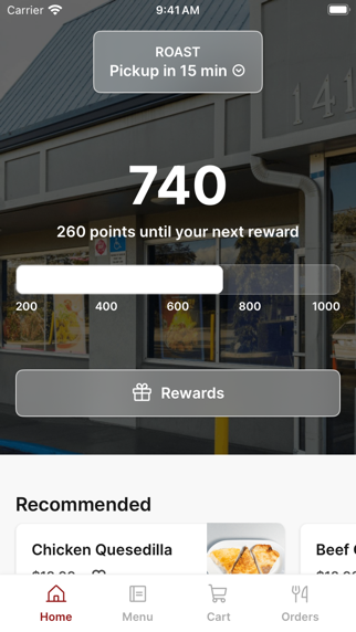 ROAST To Go app screenshot