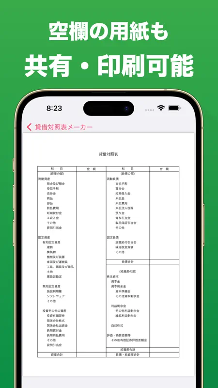 貸借対照表メーカー screenshot 6 of 7