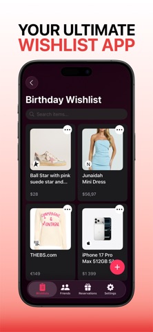 Wanty: Wishlist Maker iPhone screenshot