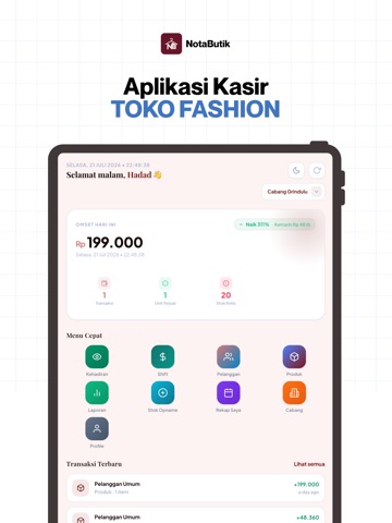 NotaButik iPad screenshot