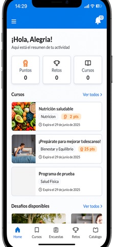 Reto a tu SALUD iPhone screenshot