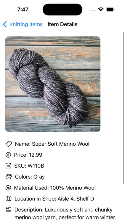 Knitting Items Shop Catalog