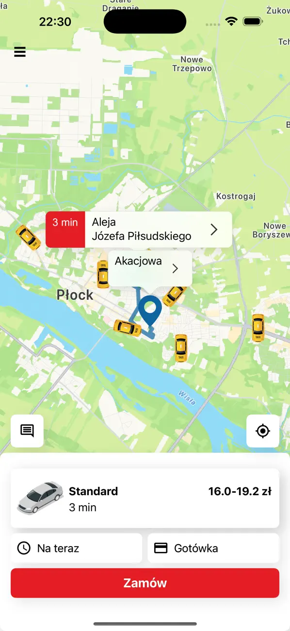 Screenshot #1 pour Taxi Szóstki Płock
