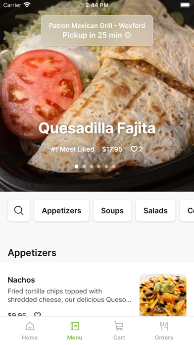 Patron Mexican Grill To Go iPhone screenshot 2 - Food & Drink app