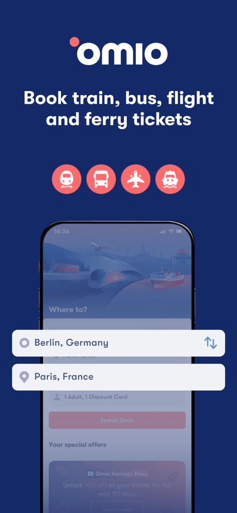 Omio: Book Train, Bus & Flight - Effortless Travel Planning