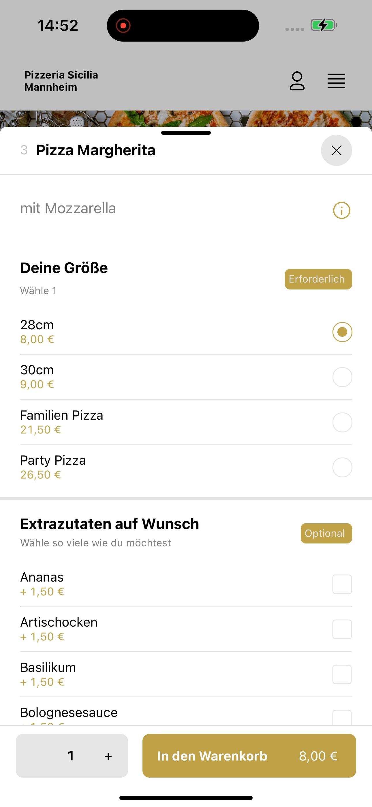 Pizzeria Sicilia Mannheim screenshot 7
