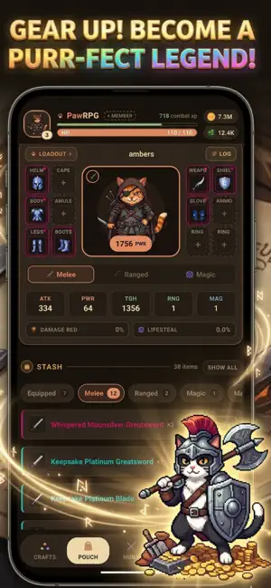 PawRPG: AFK Idle Text MMO RPG screenshot 1