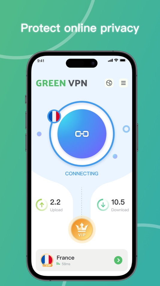 #3. Green VPN - Tunneling (iOS) Bởi: THREE PANDA DIGITAL LIMITED