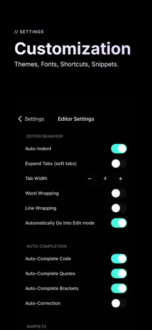 Buffer Editor - Code Editor iPhone screenshot 6