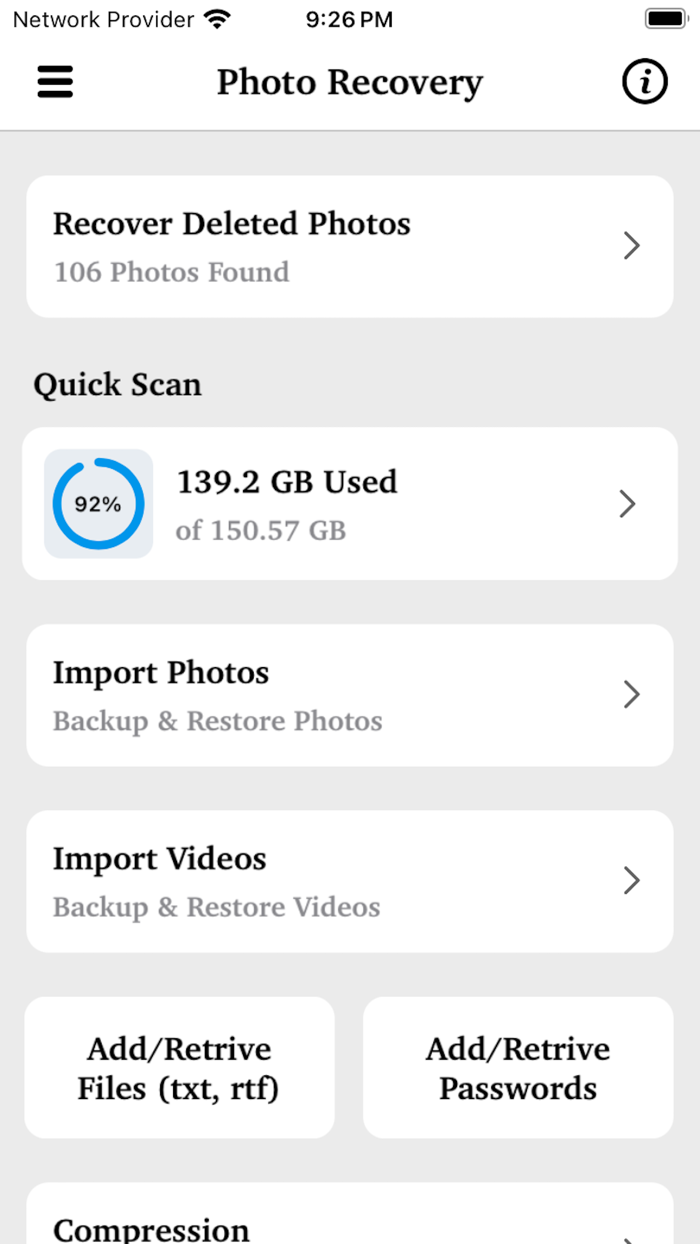 Photo Recovery - Restore Files