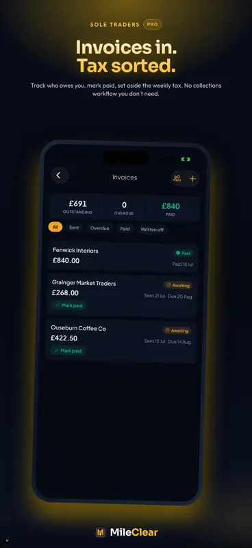 MileClear: Mileage Tracker UK screenshot 6 of 9