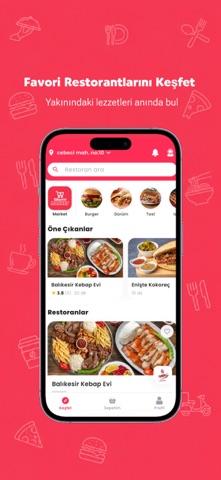 TıkGeldi - Yemek & Market iPhone screenshot 1