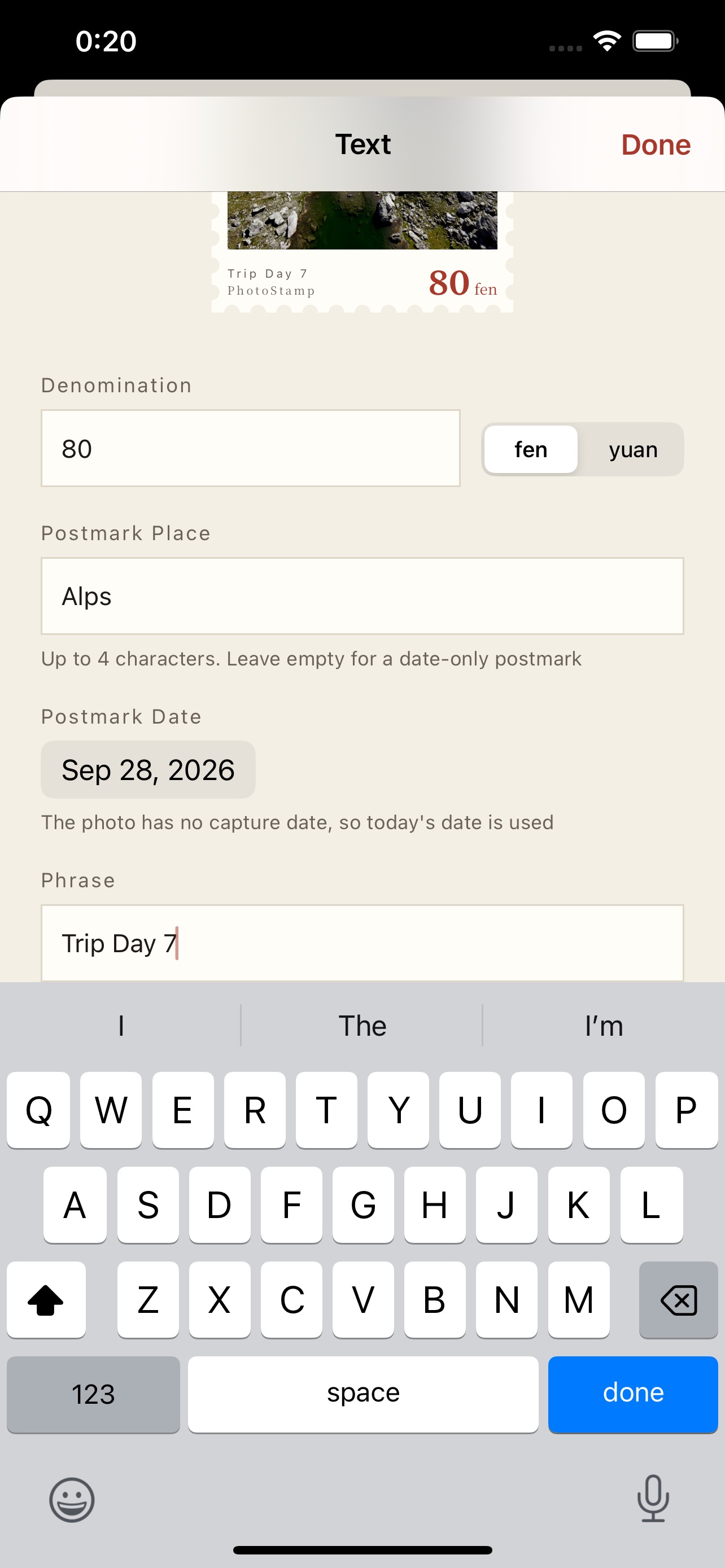 Screenshot 4 of PhotoStamp: Keepsake Stamps