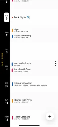 Timepage : capture d’écran 1 sur 9