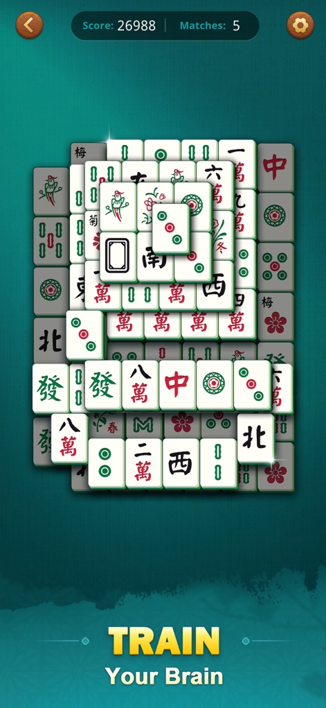 Mahjong Match：Classic Tiles！ - Users can challenge their minds with intricately layered mahjong tile structures and visually distinct individual tile symbols, fostering cognitive enhancement.