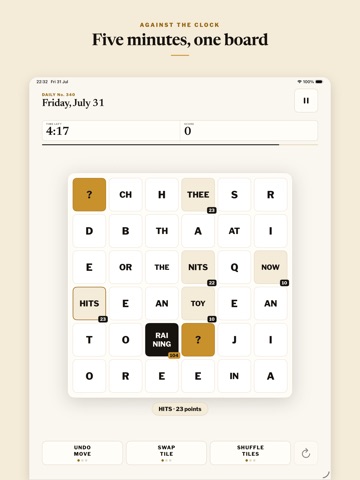 WordMerge Game iPad screenshot