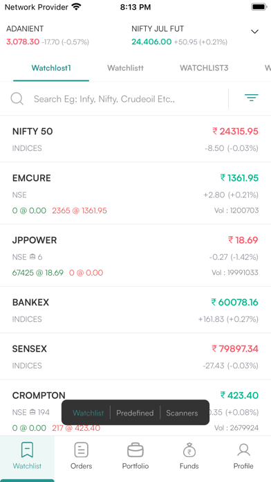 JLite - Stocks, MTF, F&O Screenshot
