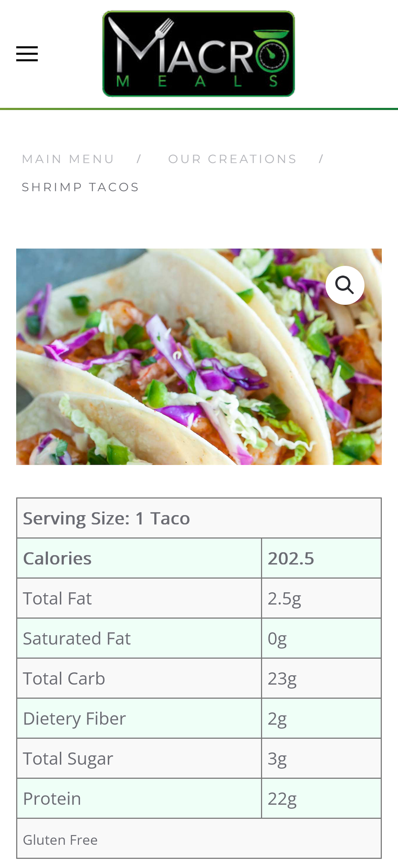Macro Meals App