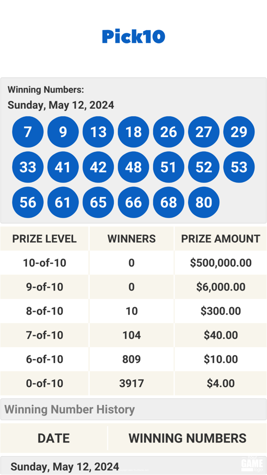 #6. NYC Lottery Results (iOS) 由: Ali Mert TUFEKCI