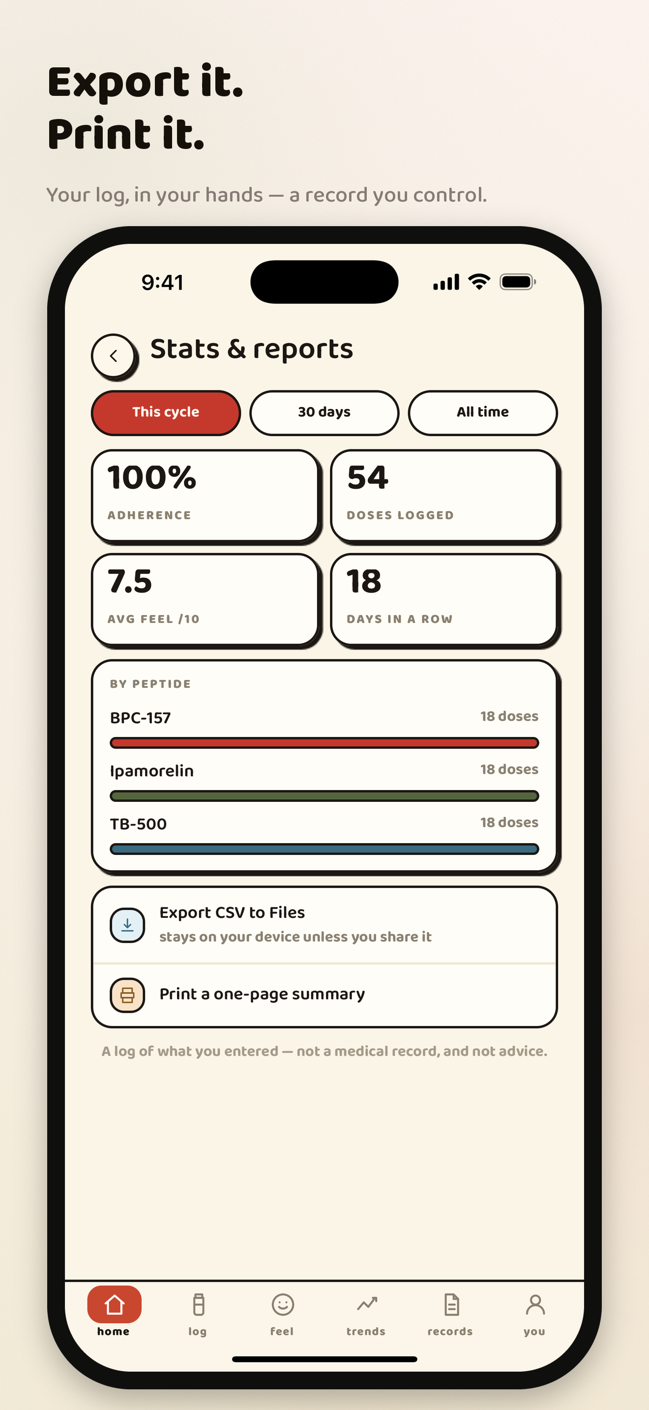 Piri: Peptide Tracker screenshot 10