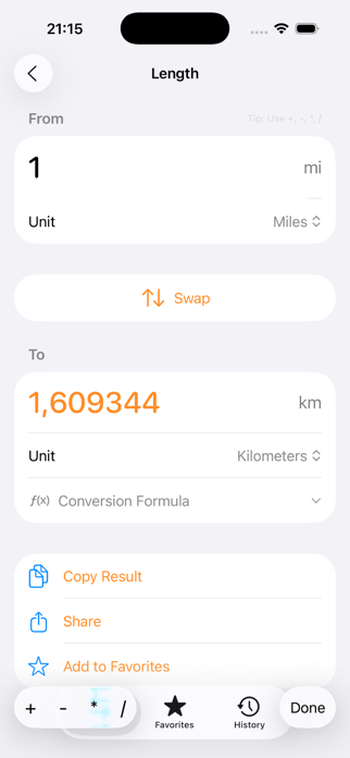 UnitConverter mi.rs Screenshot 2 of 6