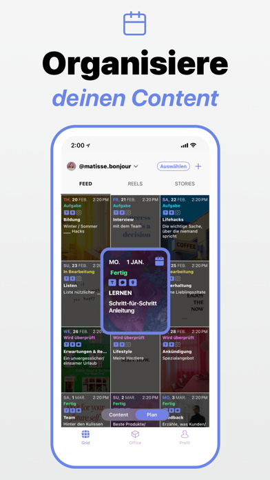 Content Office: Planer für IG