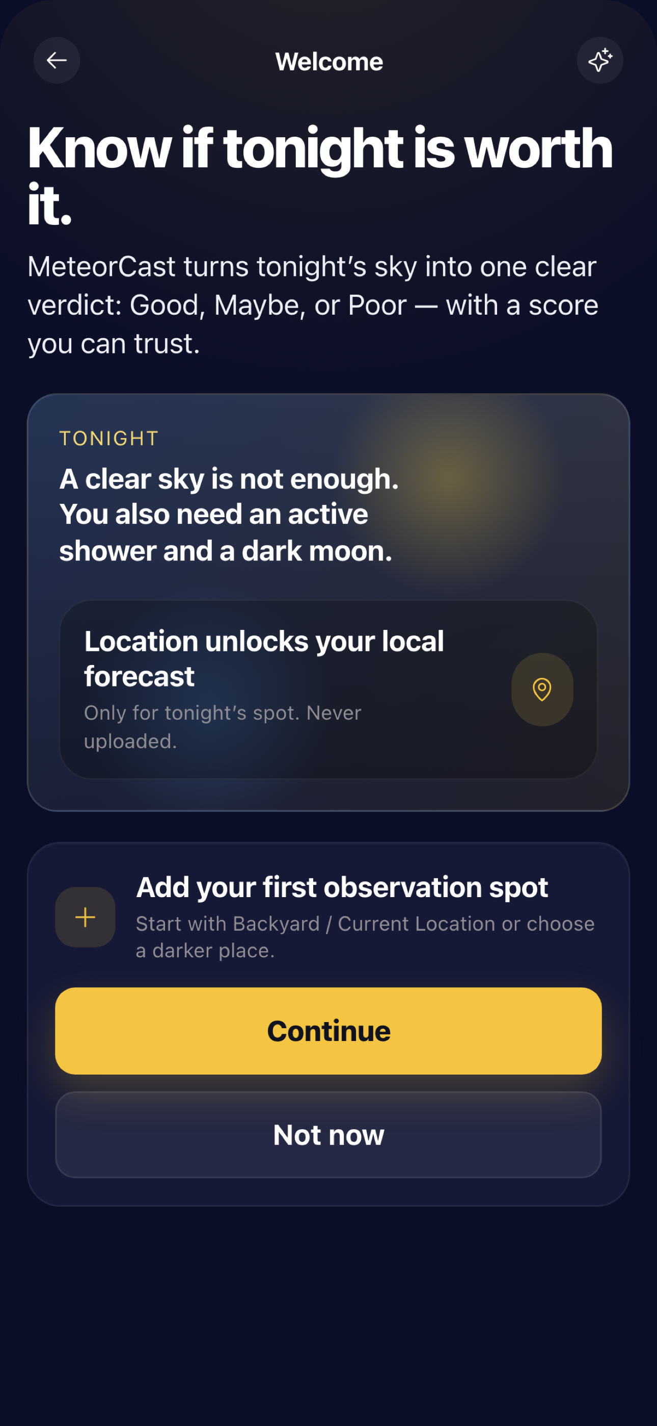 MeteorCast: Shower Forecast screenshot 3