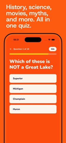 Trivia Ten iPhone screenshot
