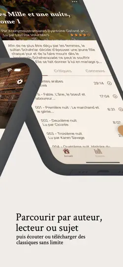 Capture d'écran de Littérature Audio sur iPhone 2