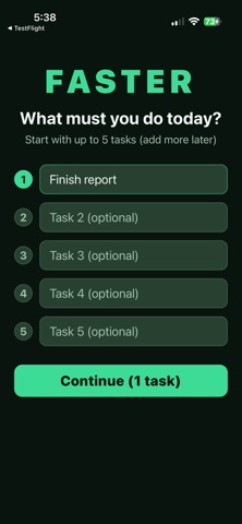 FASTER: Must Do Today screenshot