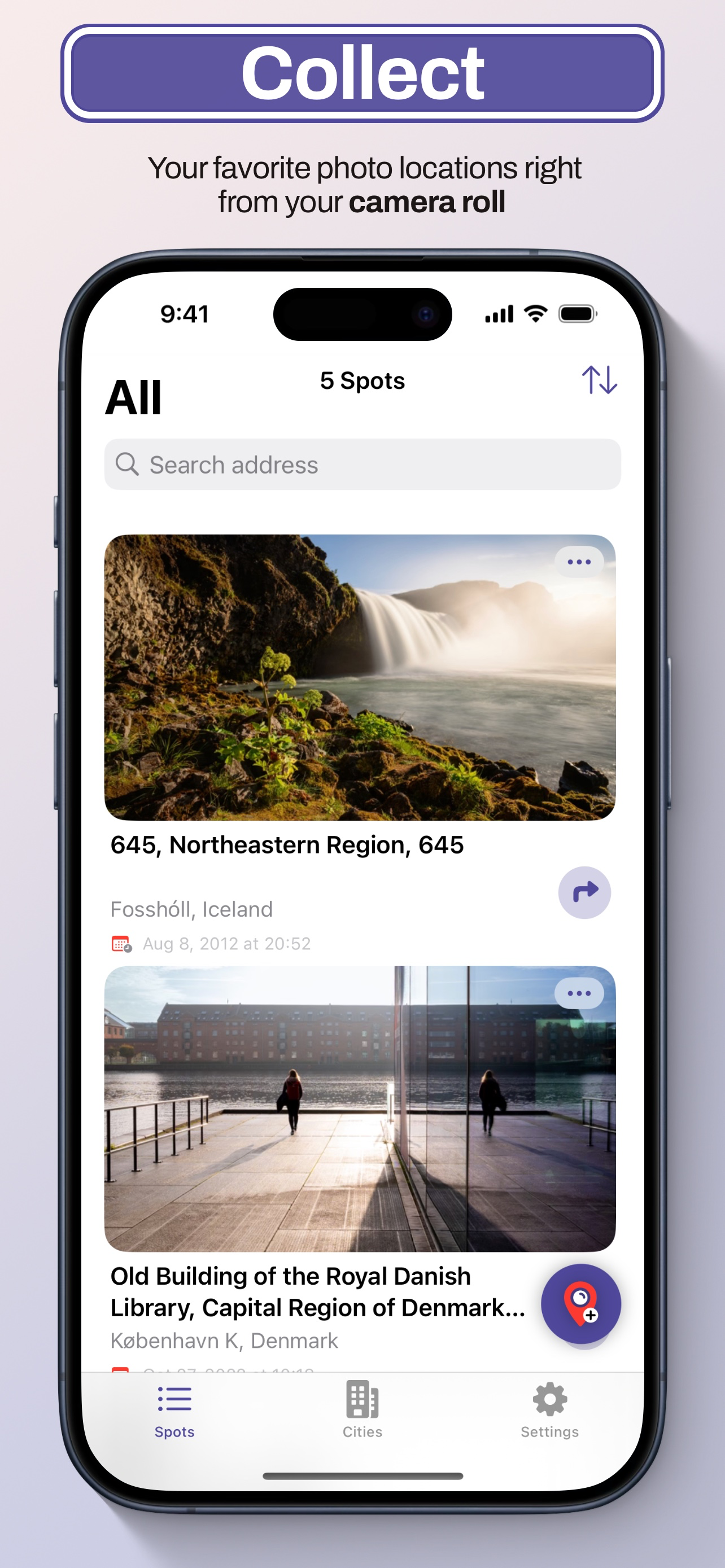 Photo Spots - Collect & Share