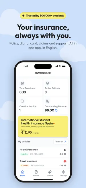 MySwisscare screenshot 1