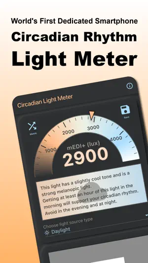 Circadian Rhythm Light Meter screenshot 1