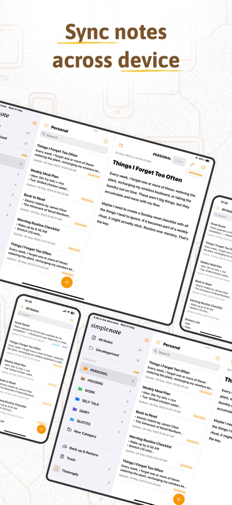 Simple Notes - Note Taking App - Productivity App | MWM