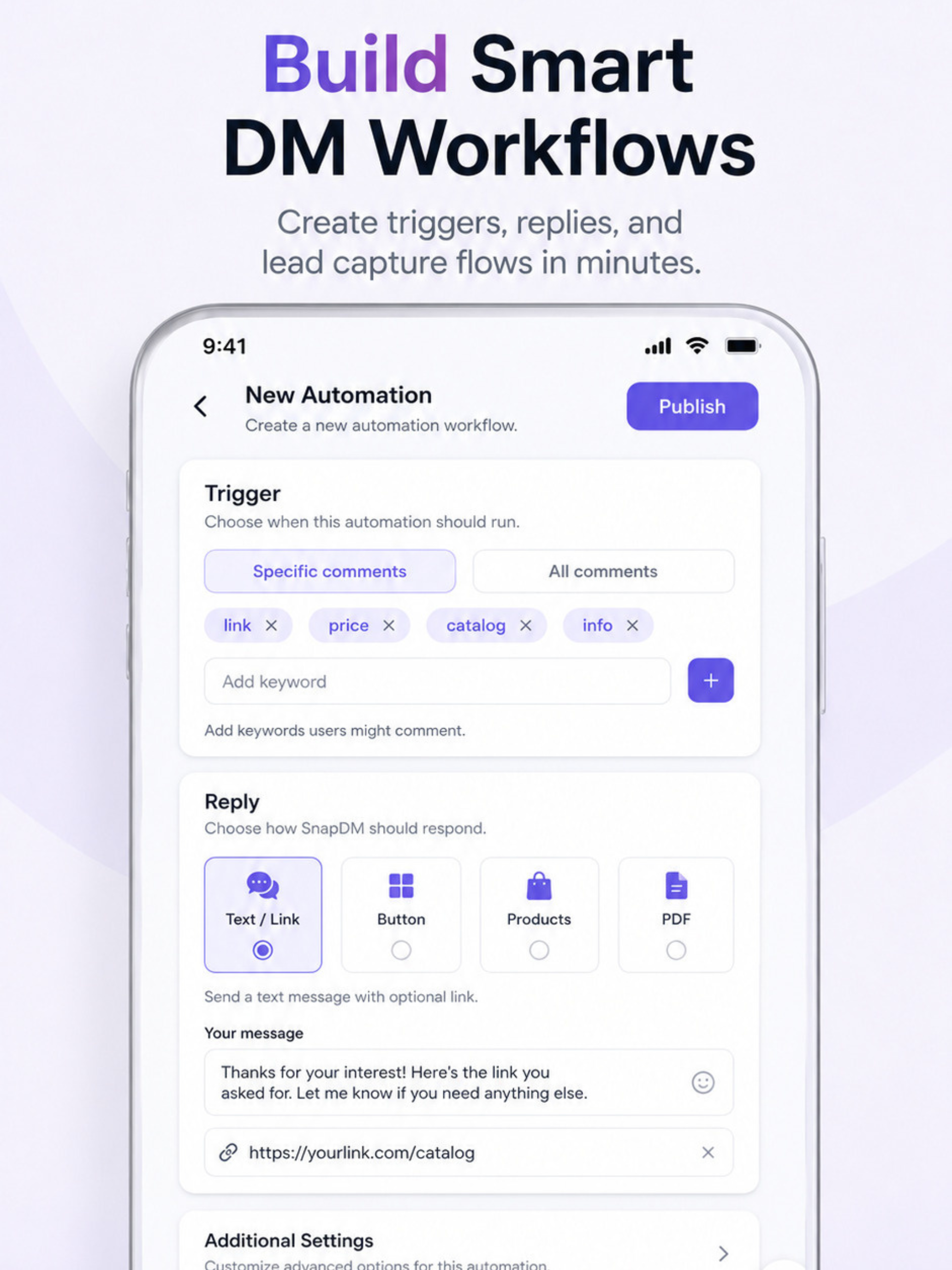 SnapDM: DM Automation
