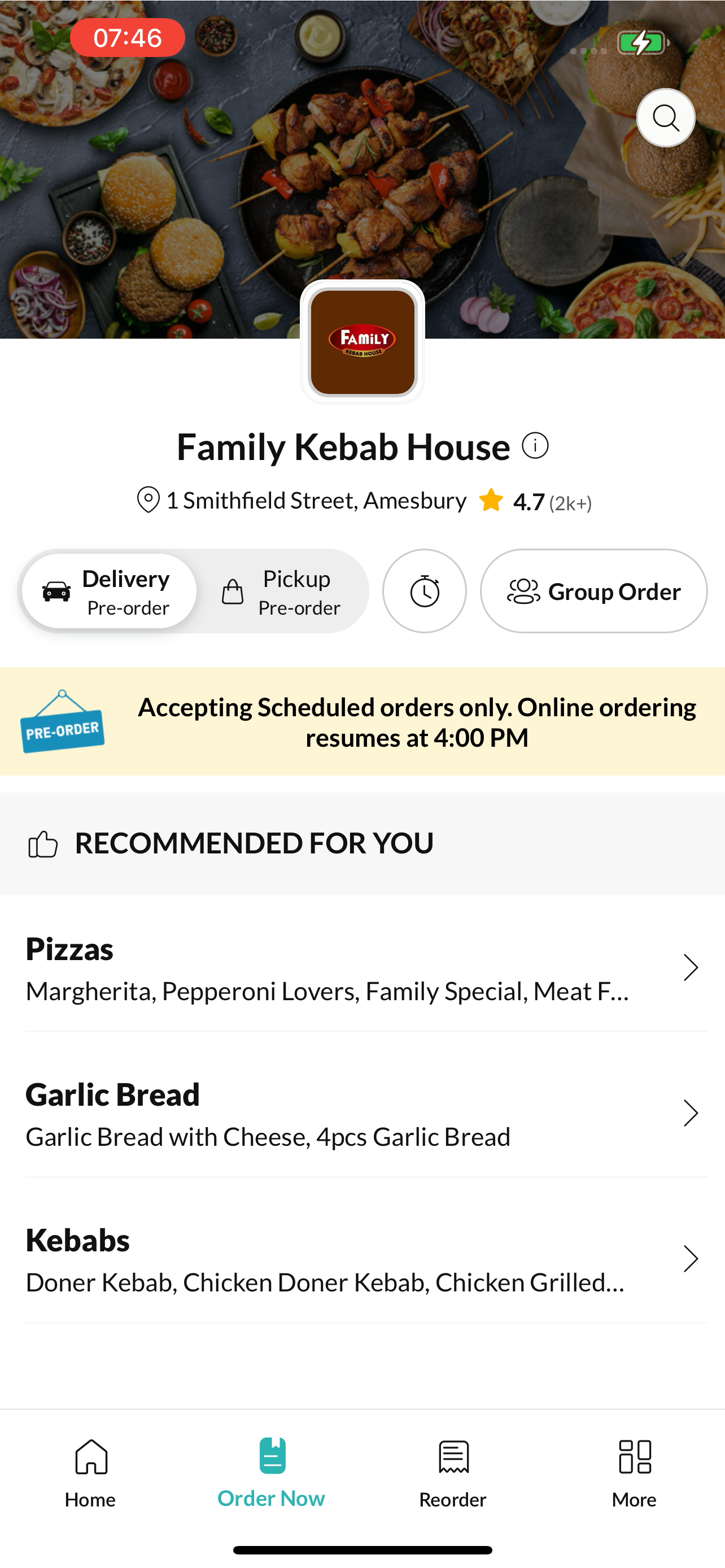 Family Kebab House Amesbury.