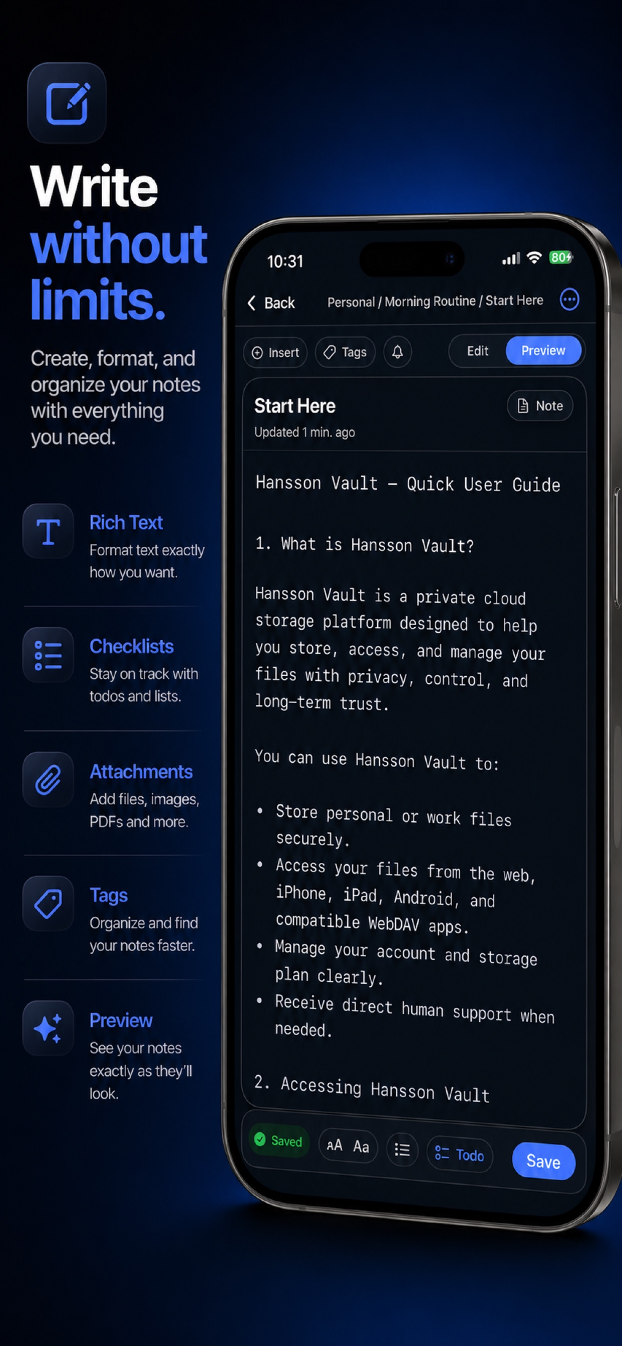 Vault Notes by Hansson