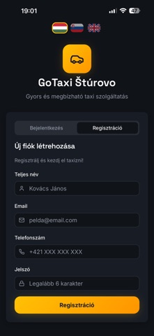 GoTaxi Šturovo screenshot