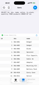 MobileDB: Postgres Client screenshot