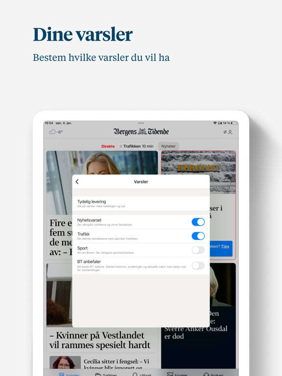 Stavanger Aftenblad iPad screenshot