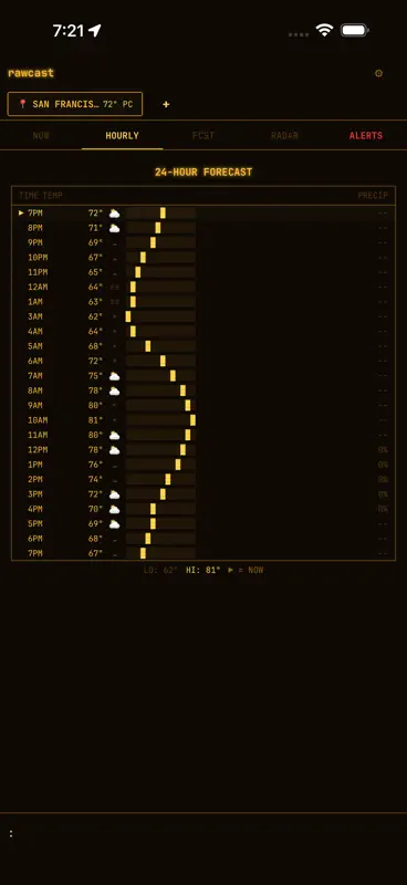 rawcast — Terminal Weather screenshot 3 of 8