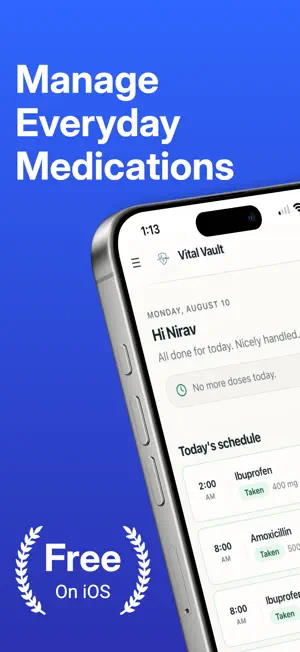 Medicine Tracker: Vital Vault screenshot 1